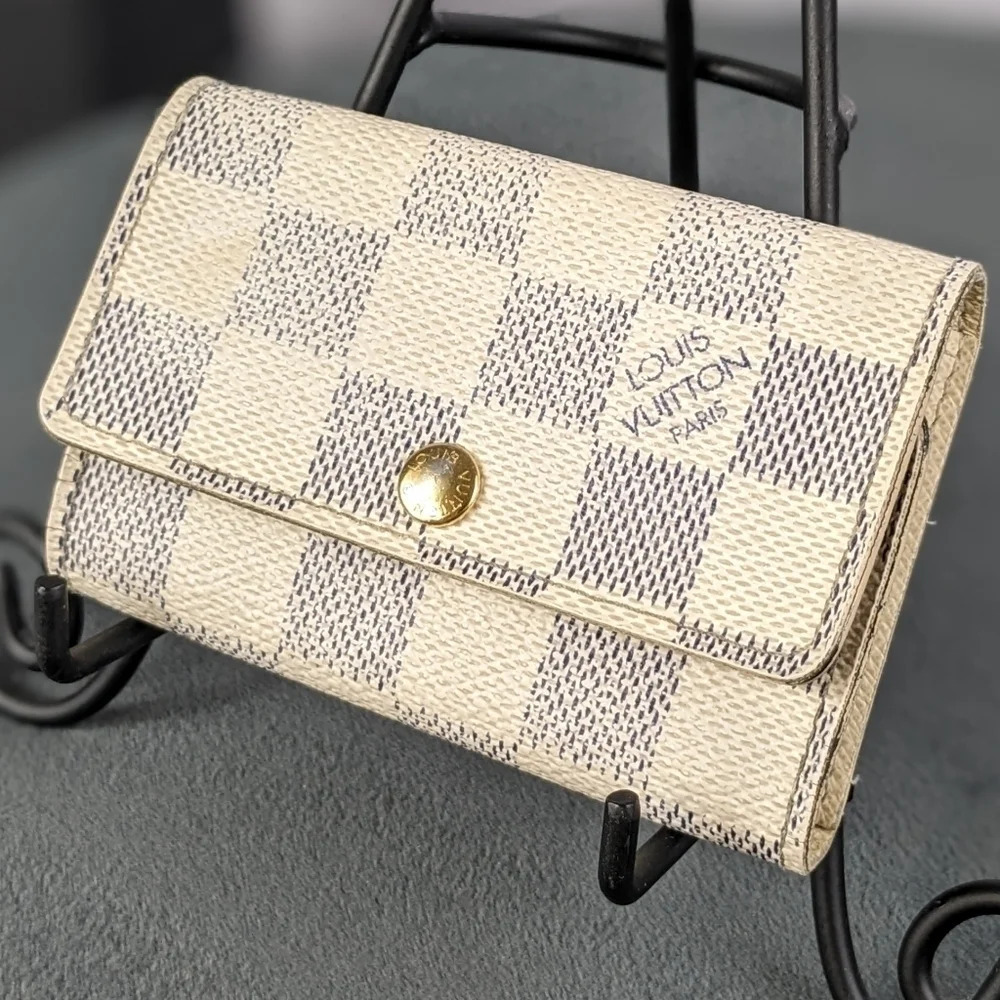 Louis Vuitton Damier Azur Multicles 6 Key Case wallet LV AUTHENTIC *FIRM PRICE*